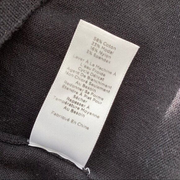 Talbots black jersey knit turtleneck sweater in a cotton blend - Picture 7 of 7